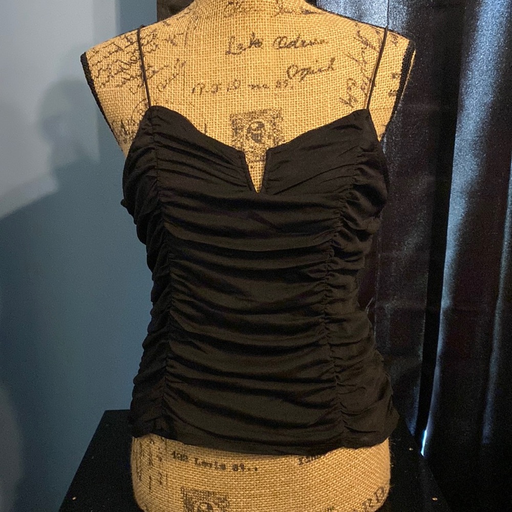 Black mesh tank top